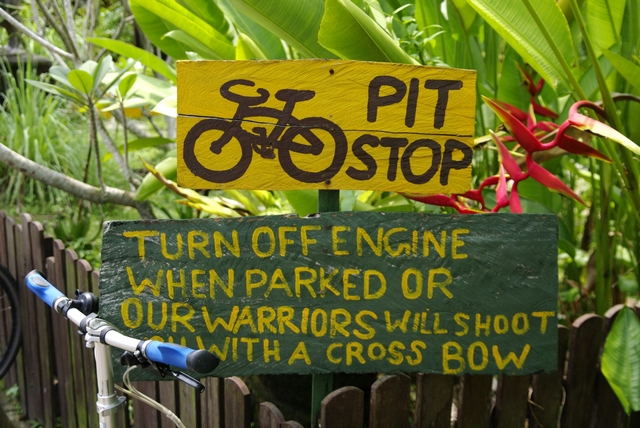 Bicycle pit stop at the entrance of Bollywood farm